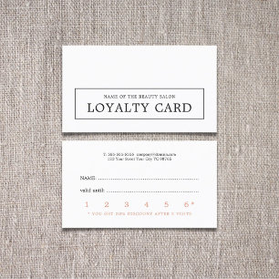 Fidelidade Cartão Mínimo de Lealdade Elegante Moderno