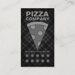 Fidelidade cartão perfurado de pizza de xadrez