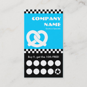 Fidelidade cartão perfurado para damas de pretzels