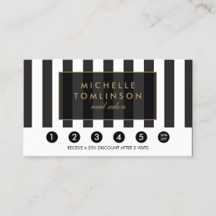Fidelidade Cartão preto e branco da lealdade do salão de
