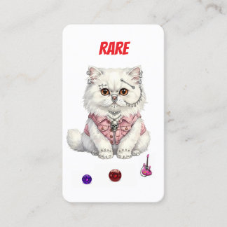 Fidelidade Cartão Raro de Colecionador de Gato Punk - Rebelde