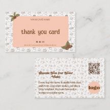 Código QR do Cartão de Agradecimento do Café Boho