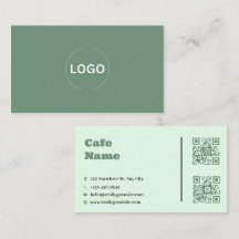 Conjunto de Código QR do Cartão de Visita do Café 
