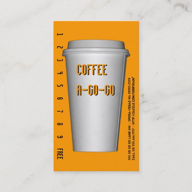 Fidelidade de Bebida em Xícara de Café Moderna (Frente)