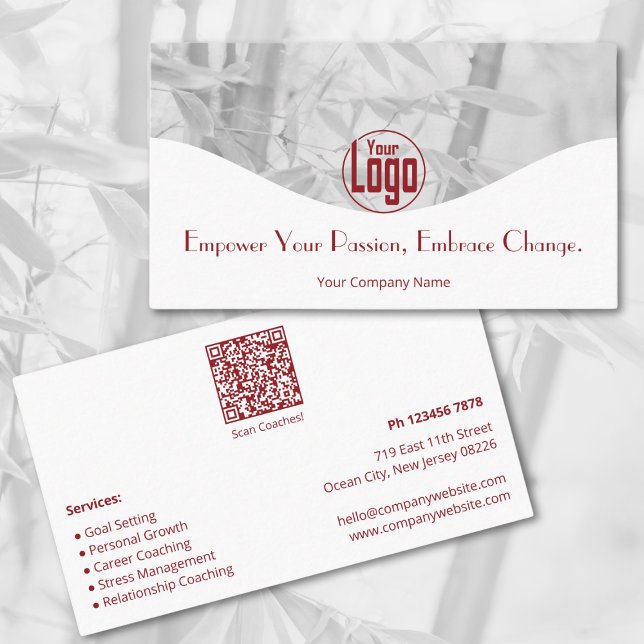 Fidelidade Elegante Life Coach Services Company Cartão de vis (Elegant Life Coach Services Company Business Card)