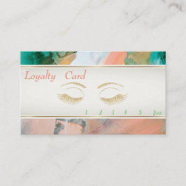 Fidelidade Elegante,Watercolor, Glittery Lashes - Cartão de l