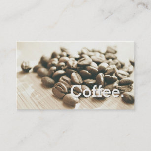 Fidelidade Feijão de Café Monocromático Cartão Simples de