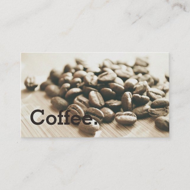 Fidelidade Feijão de Café Monocromático Cartão Simples de Lea (Frente)