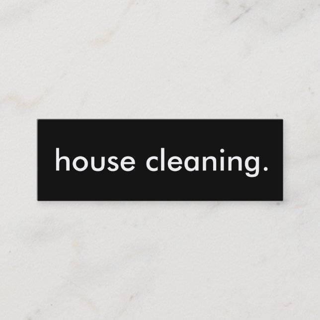 Fidelidade limpeza da casa. cartão de perfurador da lealdade (Frente)