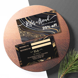 Fidelidade Marble nail salon Remete um cartão de referência d