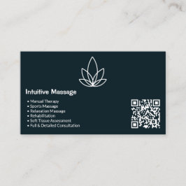 Fidelidade Na moda Black & White Massage Cartão de visita