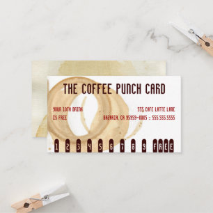 Fidelidade O cartão de perfurador da mancha do café