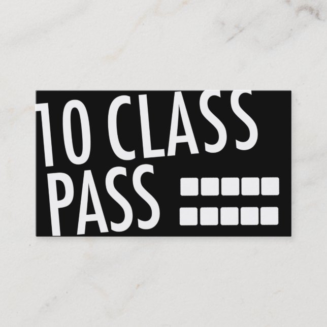 Fidelidade Passagem da classe do cartão de visita 10 da ioga (Frente)