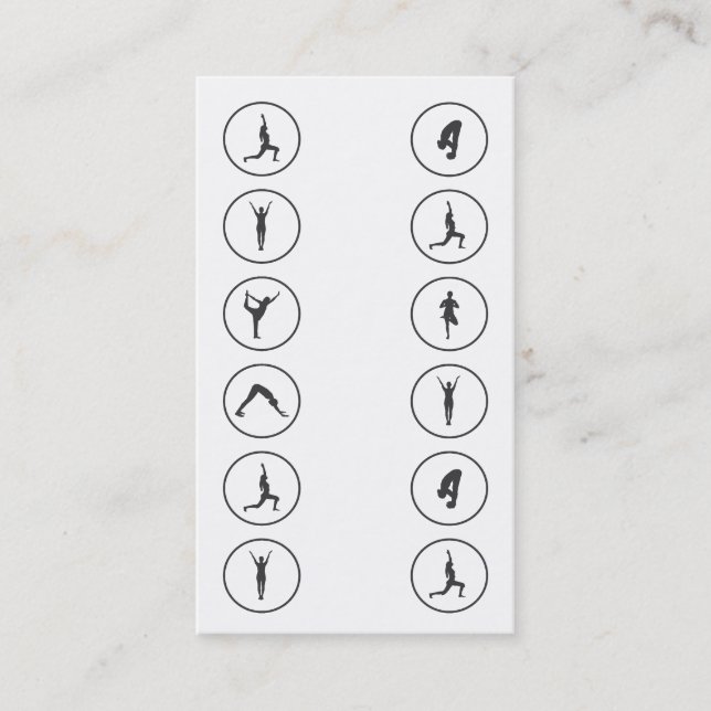 Fidelidade Passagem da classe do cartão de visita 12 da ioga (Frente)