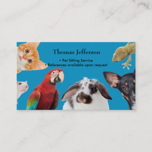 Fidelidade Pet Sitting Service Cartão de visita