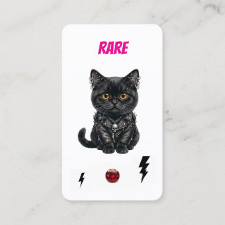 Fidelidade Raro Cartão de Colecionador de Gatos Punk - Black 