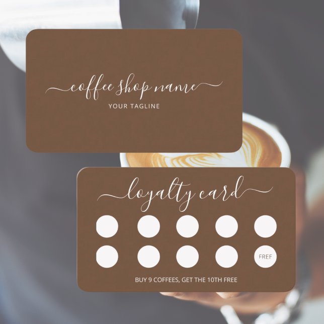 Fidelidade Script Simples de Cartão de Lealdade de Café Perso (Custom Coffee Loyalty Card Simple Script)
