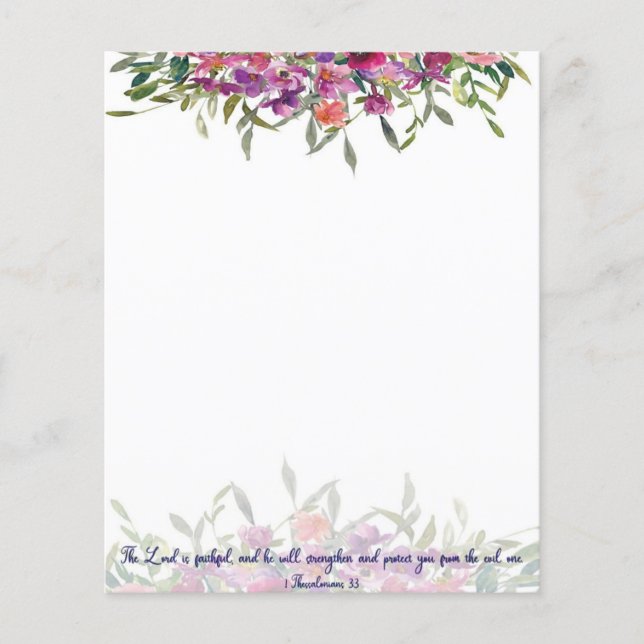 Fiel fundo floral em aquarela (Frente)