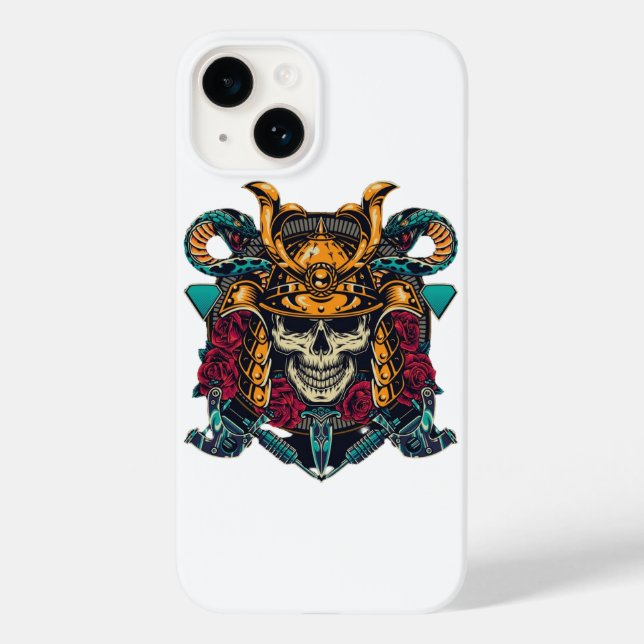 Fierai Samurai Skull Vintage Tattoo Art (Verso)