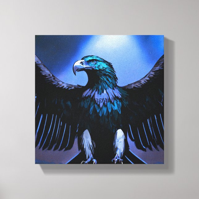 Fierce Crystal Eagle – Wild Spirit Canvas Art (Frente)