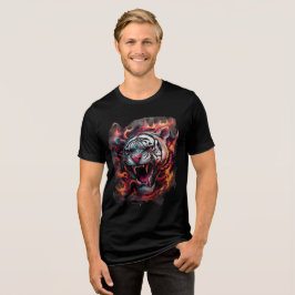 Fierce Flaming Tiger Art Print