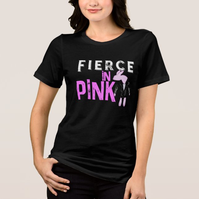 Fierce in Pink Bunny T-Shirt (Frente)