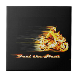 Fiery Biker Motorcycle Fantasy Art