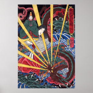 Fiery Dragon por Yoshitsuya Poster