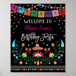 Fiesta Birthday Bem-vindo Poster Cinco de Mayo