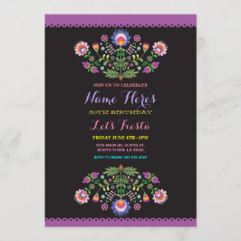 Fiesta Birthday - Convite Floral Mexicano