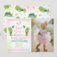 Fiesta Birthday - Convite Taco Para Festa