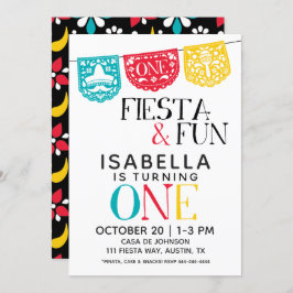 Fiesta e Divertimento Primeiro Convite de Aniversá