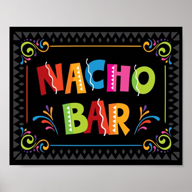Fiesta NACHO - Sinal de BAR Impressão (Frente)