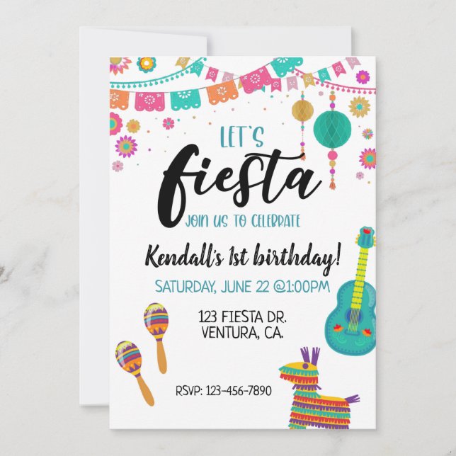 FIESTA, PRIMEIRO ANIVERSÁRIO,VAMOS FIESTA (Frente)