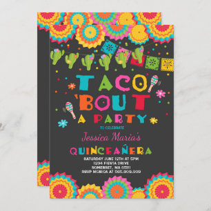 Fiesta Quinceanera Convite Taco Bout Festa