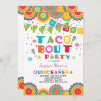 Fiesta Quinceanera Convite Taco Bout Festa