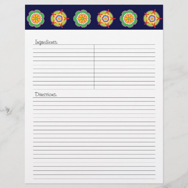 Fiesta Recipe Letterhead (Frente)