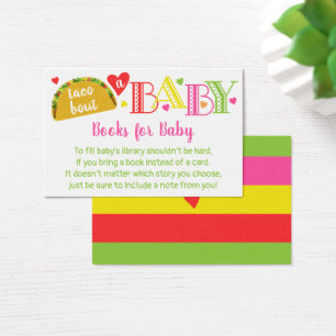 Fiesta Taco Bout a Baby Girl Chá Traga um Livro