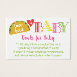 Fiesta Taco Bout a Baby Girl Chá Traga um Livro