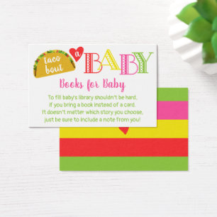 Fiesta Taco Bout a Baby Girl Chá Traga um Livro