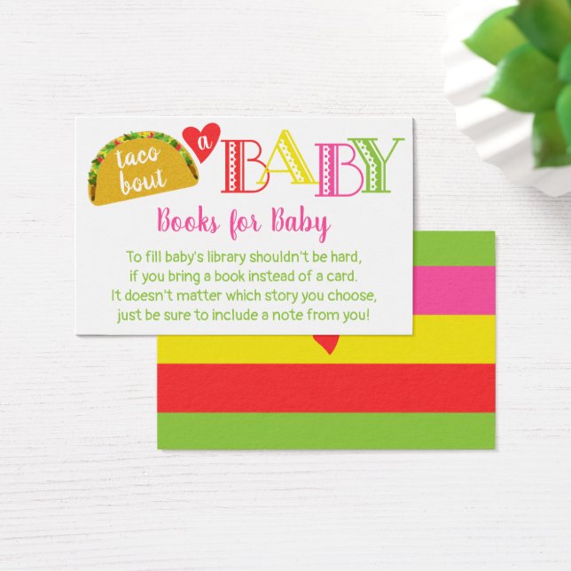 Fiesta Taco Bout a Baby Girl Chá Traga um Livro (Mesa)