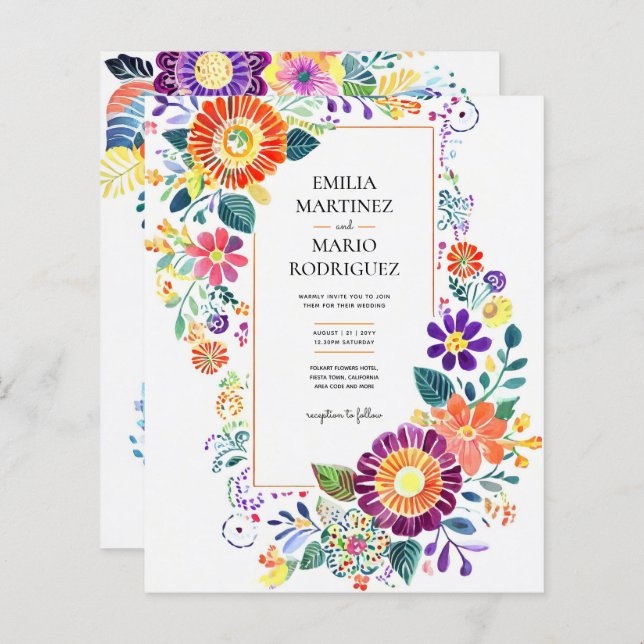 FIESTA WEDDING - Folkart Flowers Modern (Frente/Verso)