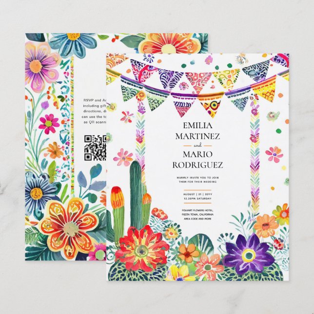 FIESTA WEDDING - Folkart Flowers Modern (Frente/Verso)