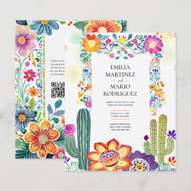 FIESTA WEDDING - Folkart Flowers Modern (Frente/Verso)