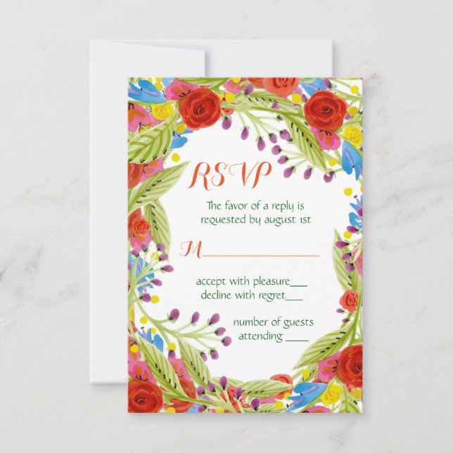 Fiesta Wedding RSVP (Frente)