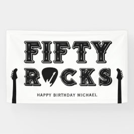 Fifty Rocks Guitar Pick 50th Birthday Party