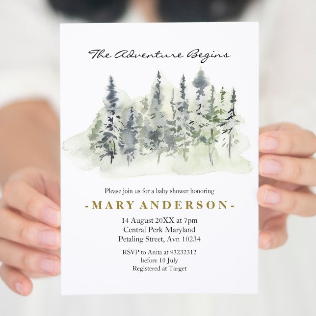 Fig Tree Rustic Boho Forest chá de fraldas Convite (Criador carregado)