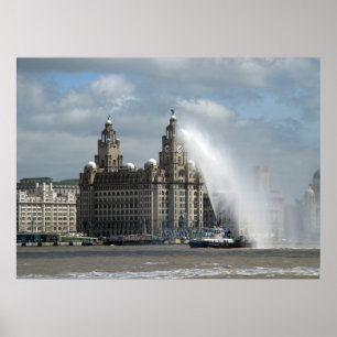 Fígado que constrói o poster de Liverpool