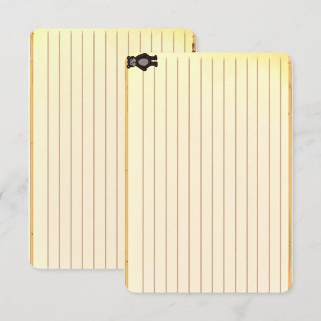 Figdewdrop Bear recipe notecards (Frente/Verso)