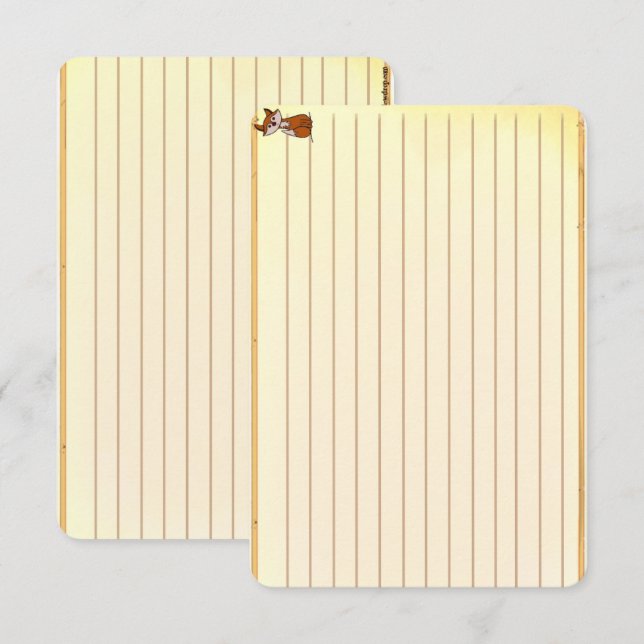 Figdewdrop Fig the fox recipe notecards (Frente/Verso)